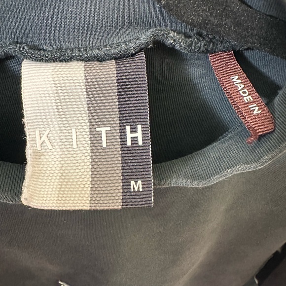 KITH Lenox mock neck box logo long sleeve sweatshirt size M navy - Picture 8 of 12